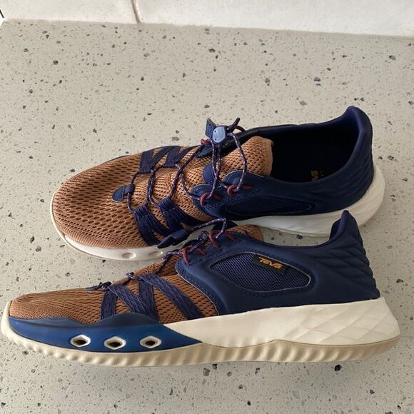 TEVA Pecan Terra-Float Churn Tan/Blue Performance Water Shoes Men’s Size 8 New - Picture 12 of 12